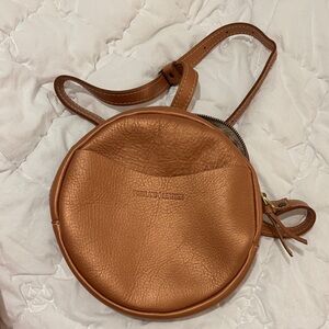 Portland leather large circle crossbody